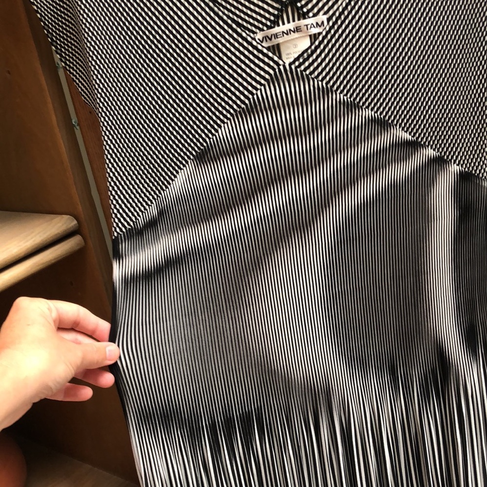 Vintage Vivienne Tam Accordion Pleated Mini Dress - Picture 6 of 9